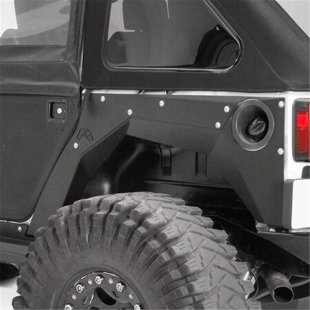 Fab Fours 2007-2017 Jeep Unlimited Rear Replacement Fender, Matte Black FFBJK1001-1